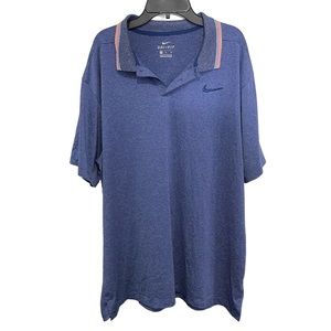 Nike Dri-Fit Polo Men’s XL Blue Striped